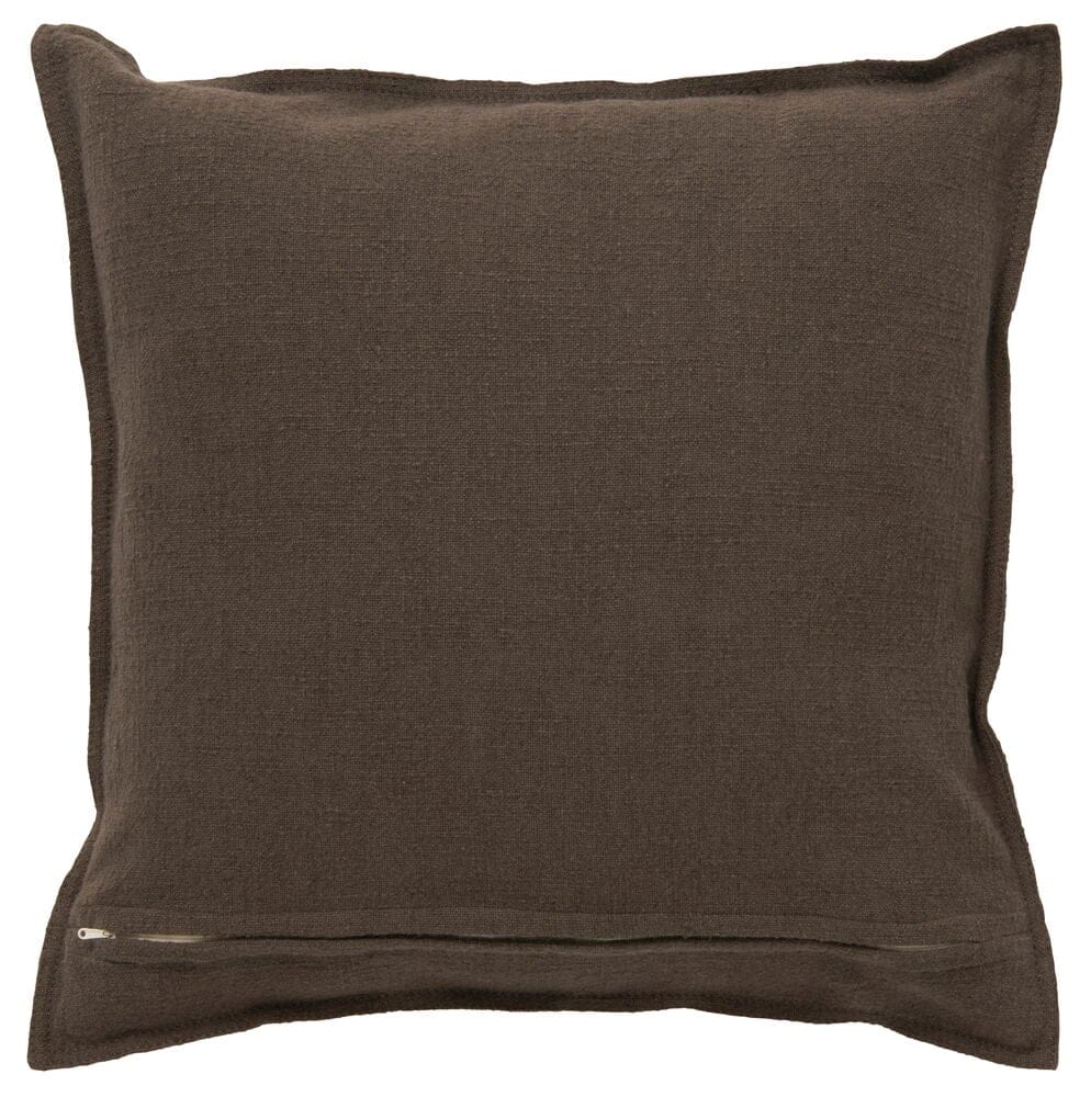 Kissenbezug Elsaform Linen blend Dunkelbraun Baumwolle/Leinen Passend für Innenkissen 50x50 cm