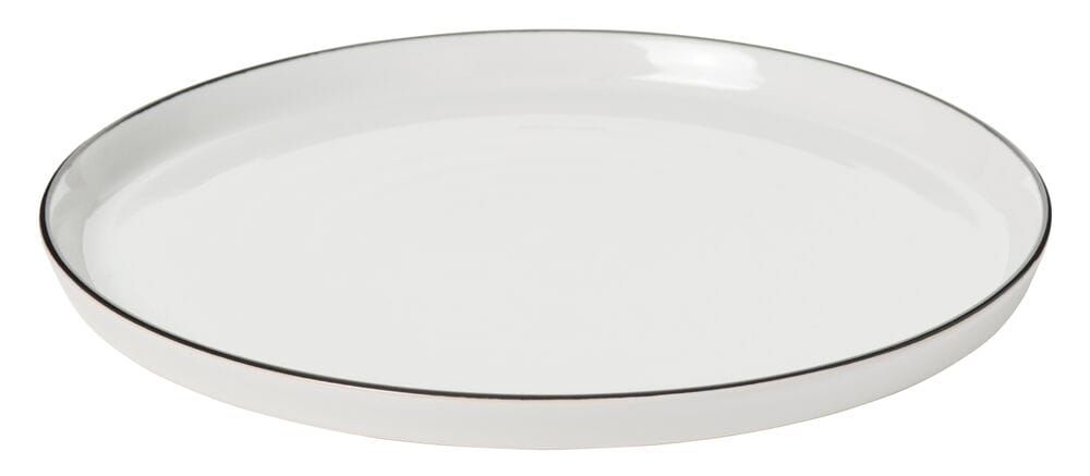 Teller Elsaform 27 cm Schwarz/Weiß Steingut