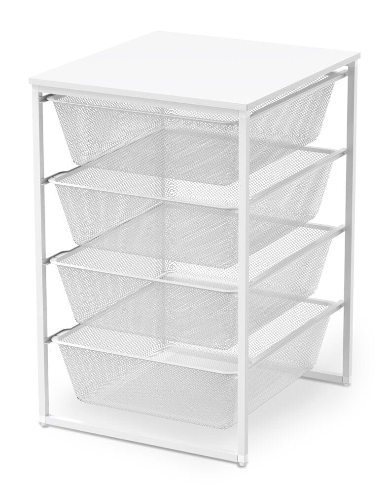 Regalrahmen für Gitter-/Drahtkörbe 46,5x50,5x70,5 cm Weiß