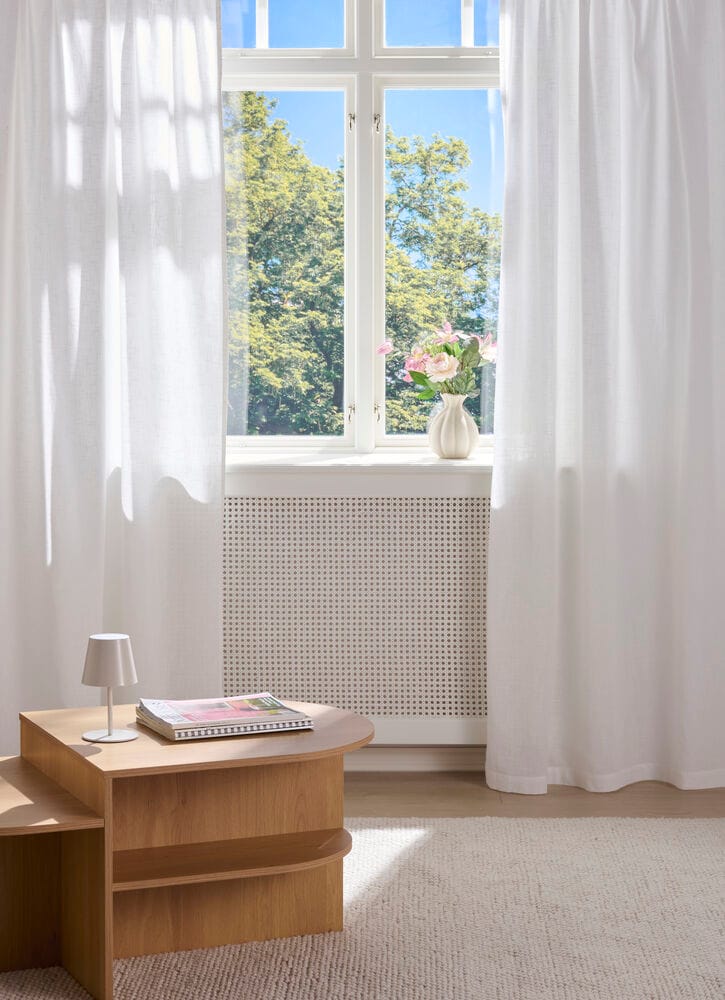 Vorhänge Elsaform 110x220 cm Weiß Baumwolle 2er-Pack