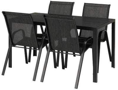 Amsterdam-pöytä + 4 Madrid-tuolia