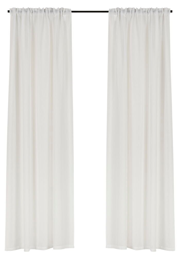 Vorhänge Elsaform 110x220 cm Weiß Baumwolle 2er-Pack