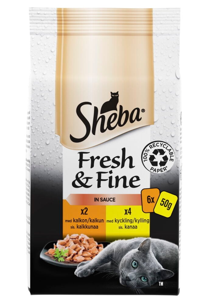 Sheba Fresh & Fine in salsa - cibo umido per gatti di alta qualità Sheba Fresh & Fine in salsa - cibo umido per gatti di alta qualità