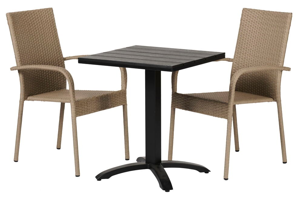 Rusta G Cafébord Milano + 2 stolar Rimini | Rusta.com