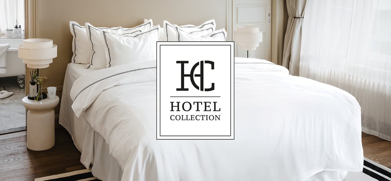 Sovrum med bäddning i hotellstil från Hotel Collection.