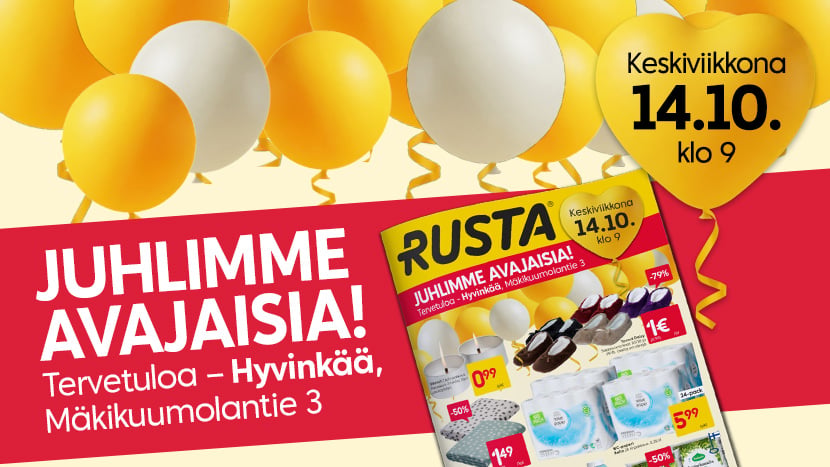 Juhlimme avajaisia Rusta Hyvinkää!