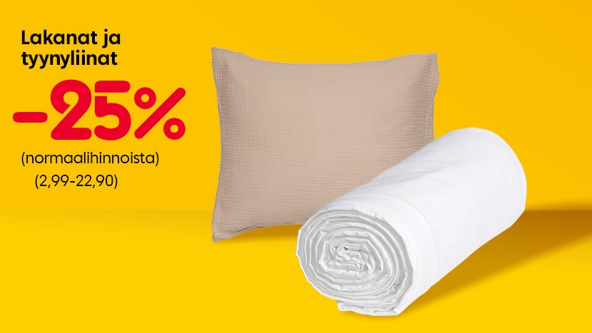 Lakanat ja tyynyliinat