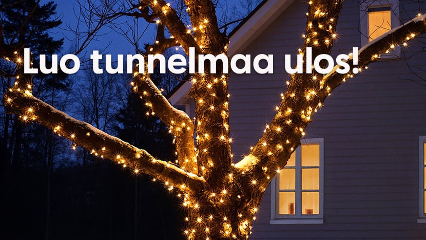 Luo tunnelmaa ulos LED-valoilla