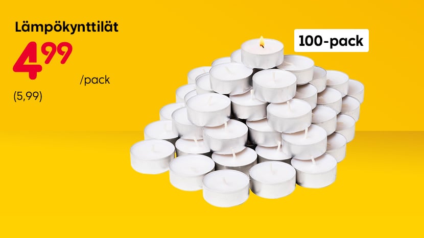 Lämpökynttilä 100 kpl