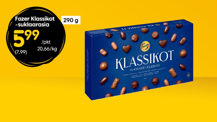 Fazer klassikot -suklaarasia
