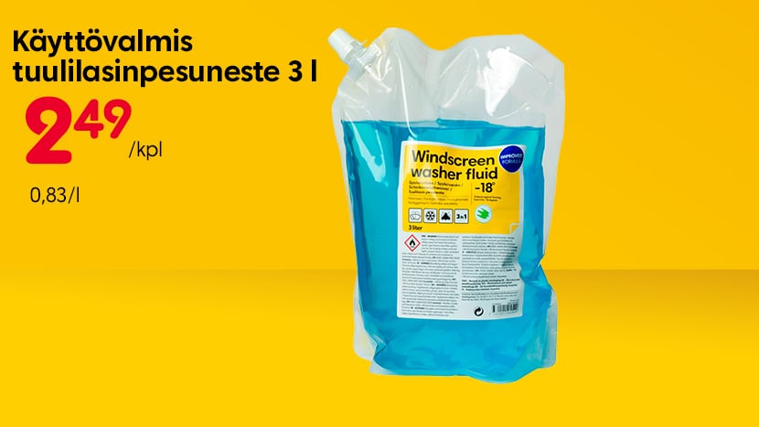 Käyttövalmis tuulasinpesuneste