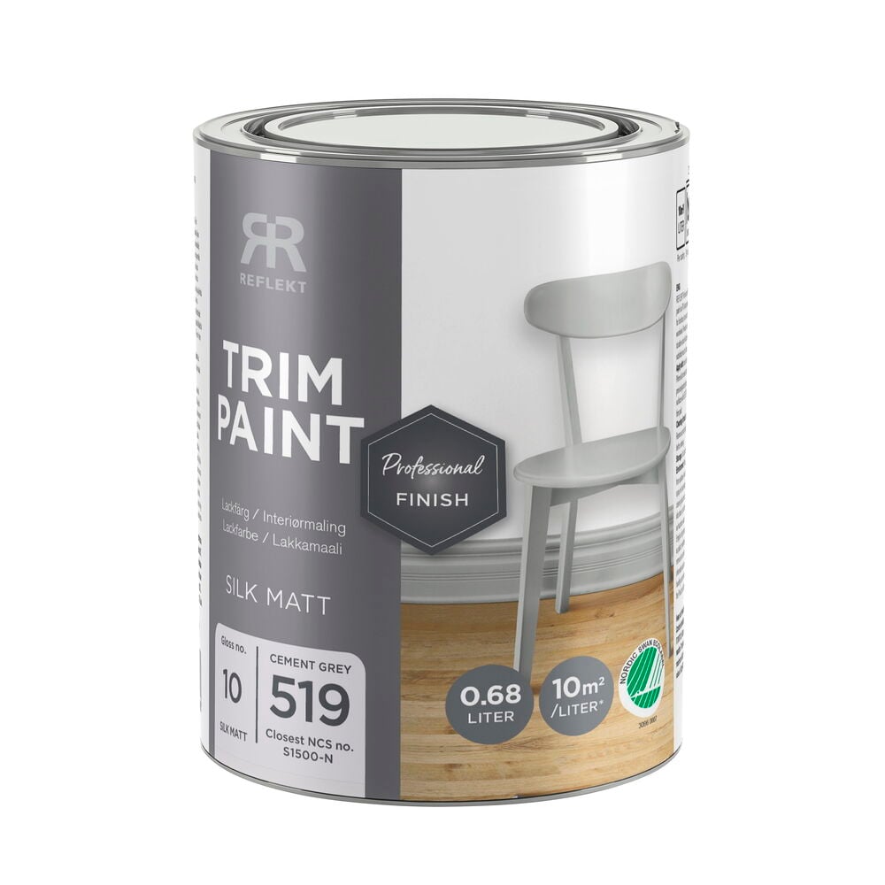 0,68 litran Professional finish Kiiltomaali-purkki, Cement grey Silkinhimmeä (S1500-N).
