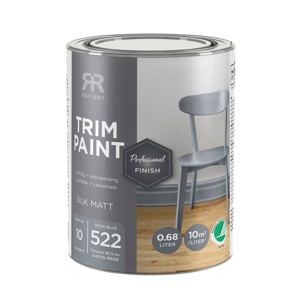 Kiiltomaali Professional finish purkki, 0,68 litraa, sävyssä Dove blue Silkinhimmeä.