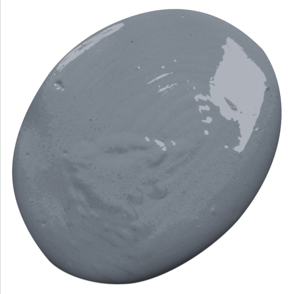 Epäsäännöllisen soikea Dove blue silkinhimmeä kiiltomaaliroiske.