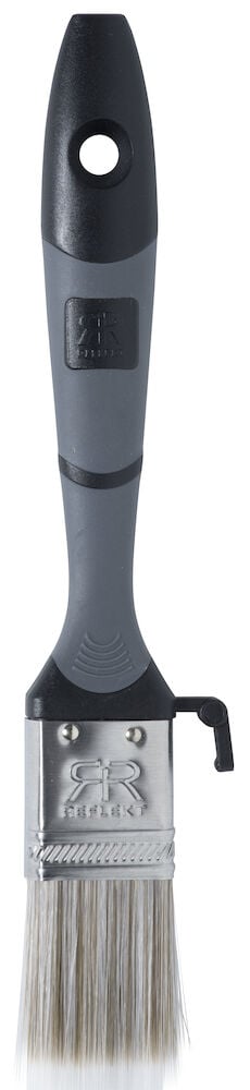 Svart och grå pensel med täta borst.