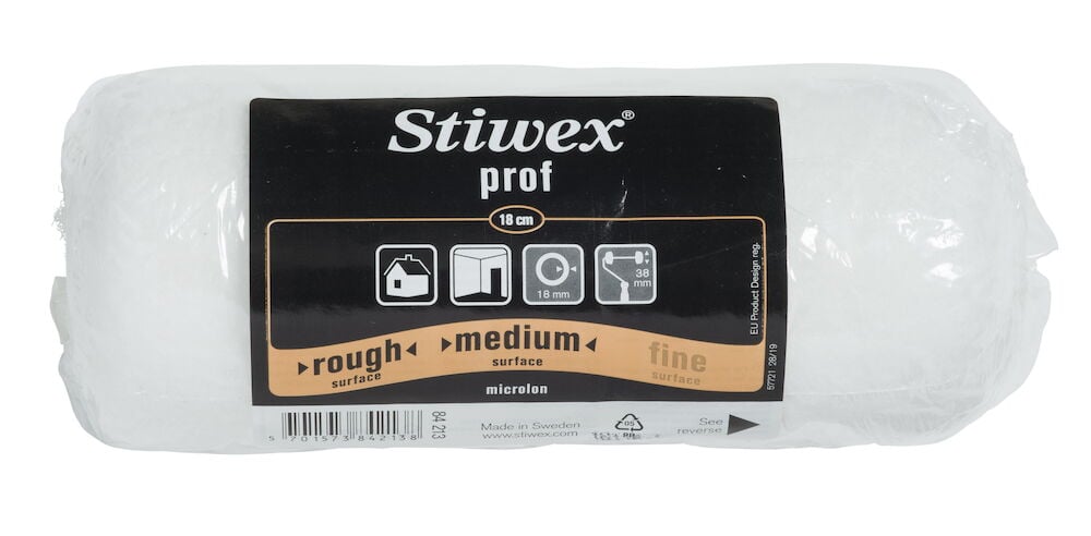 Valkoinen mikrokuiturulla karkeiden pintojen maalaamiseen.