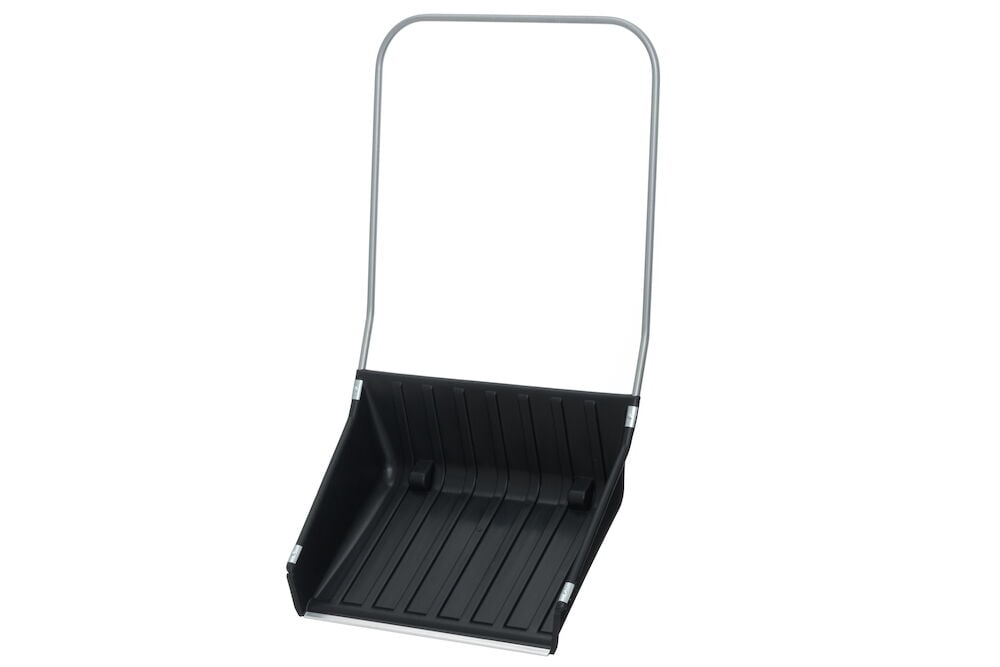 Musta lumireki, jossa on suuri alumiinikahva.