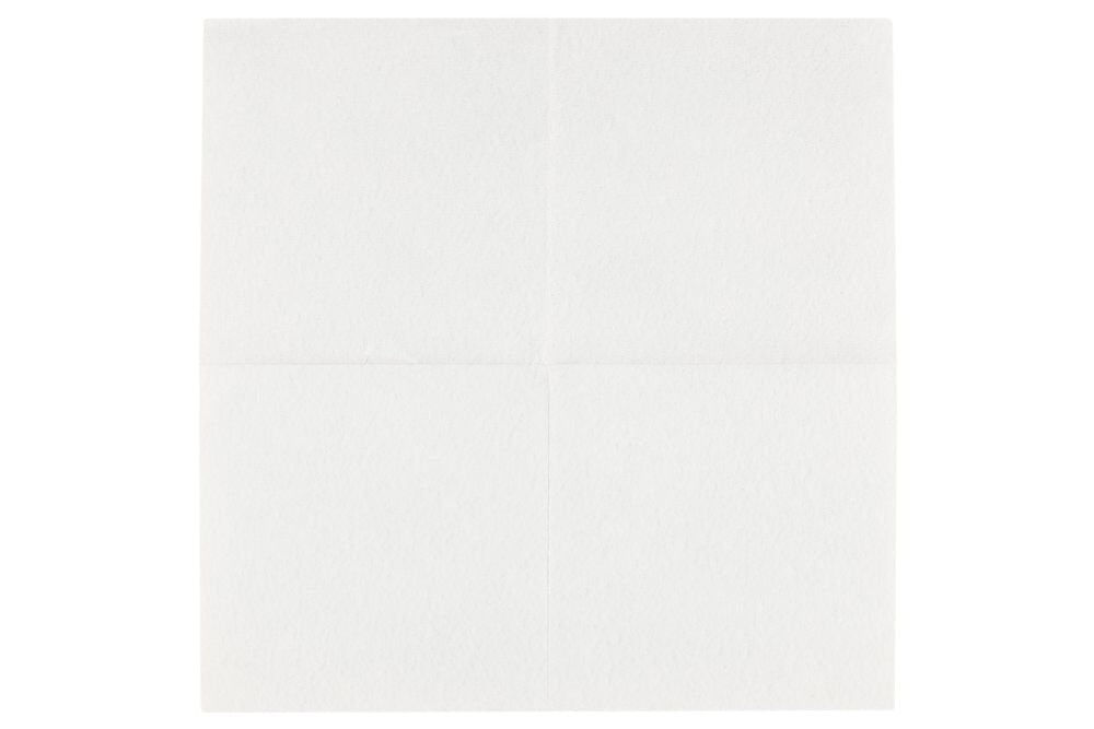 Valkoinen kertakäyttöinen pöytäliina pehmeästä materiaalista.