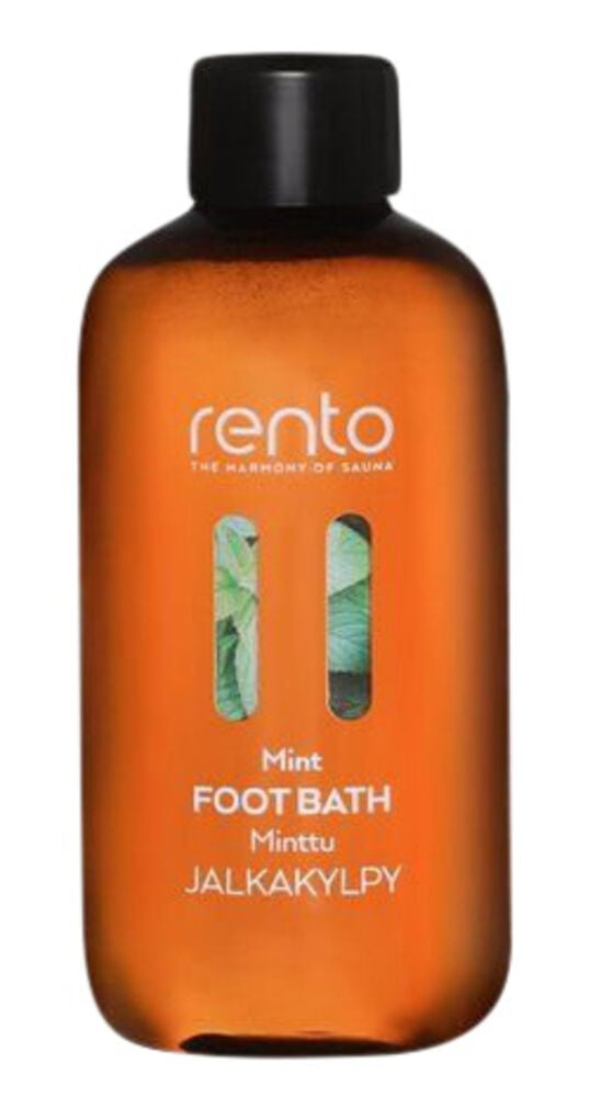 Ruskea muovipullo mustalla kierrekorkilla ja etiketillä.