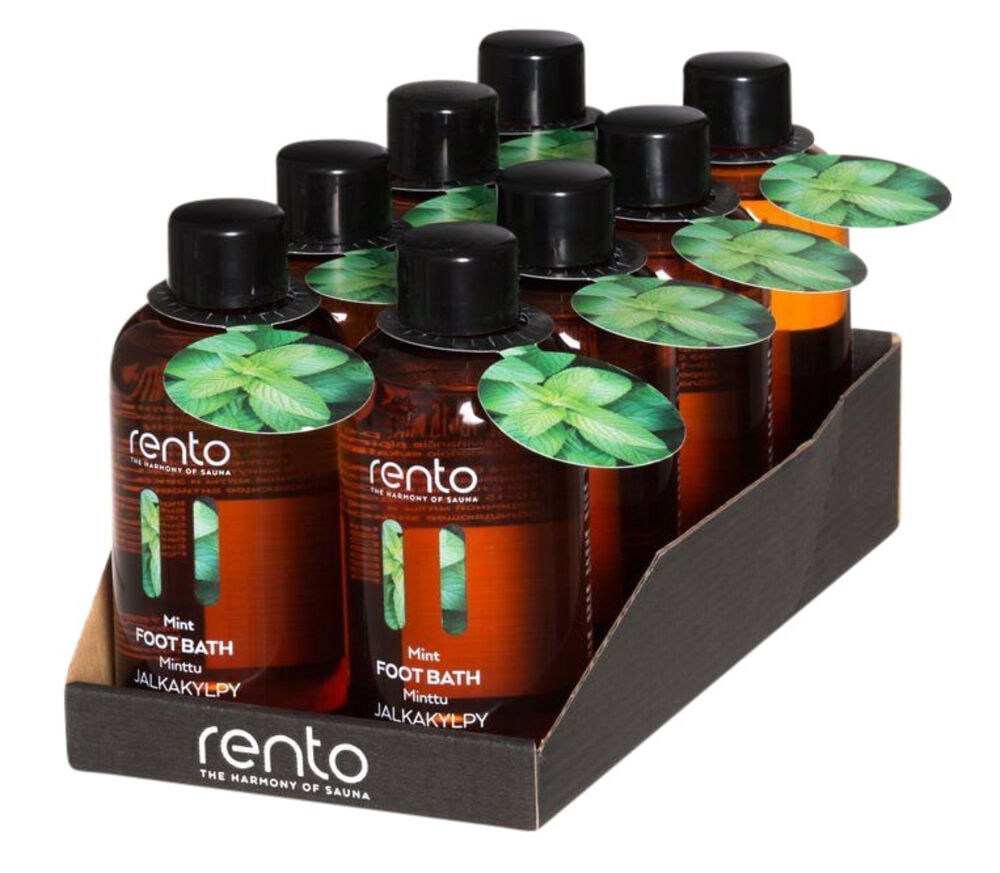 Ruskea pullo mustalla korkilla ja vihreällä etiketillä.