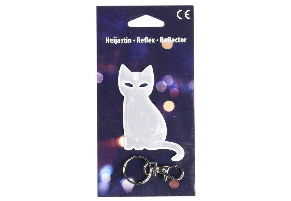 Heijastin istuvan kissan muodossa.