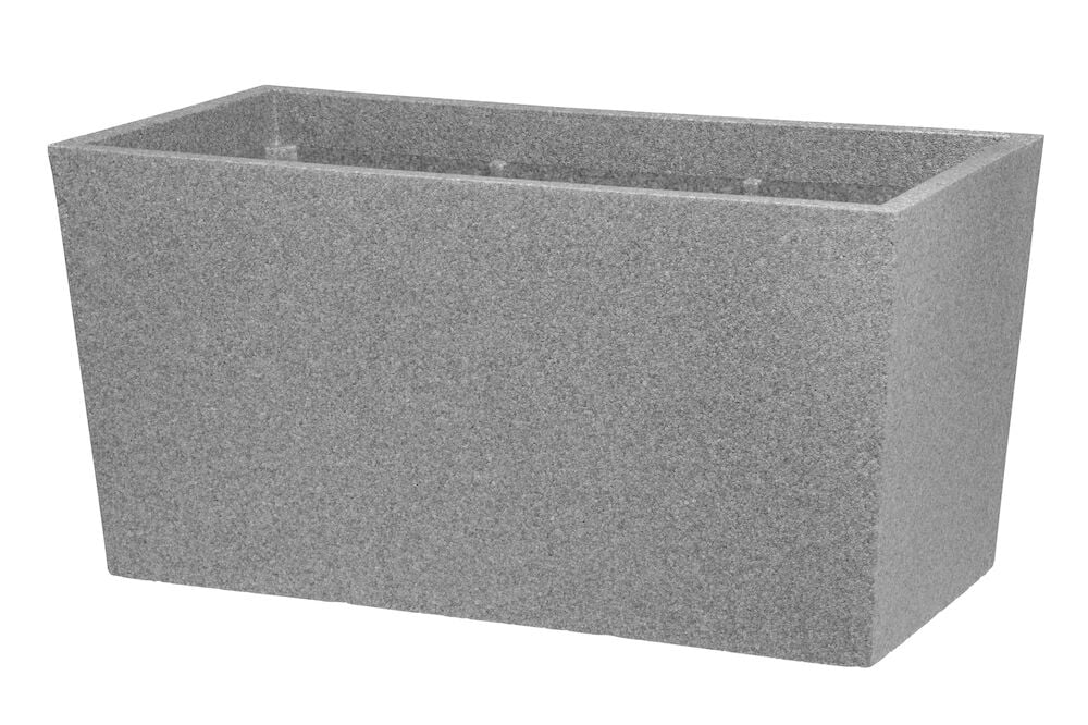 Suorakulmainen harmaa eristävä ulkoruukku muovia.