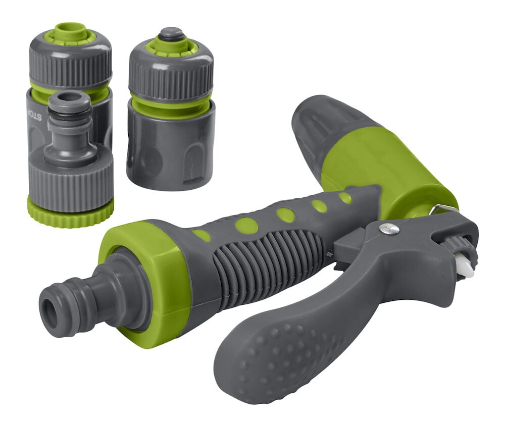 Suutin asema, jossa letkuliitännät puutarhakasteluun.