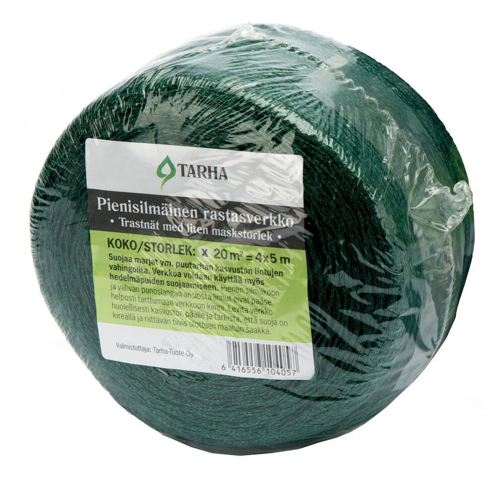 Vihreä rulla pensasverkkoa puutarhasuojaksi.