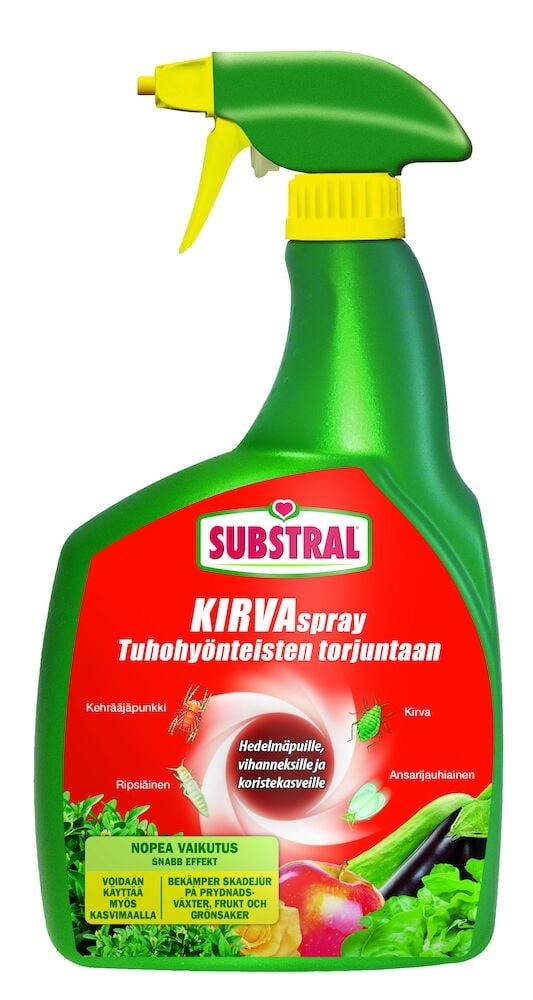 Vihreä sumutepullo kirvoja vastaan Substralilta.