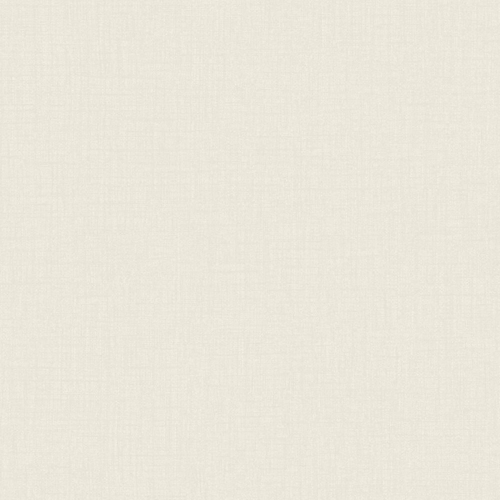 Beige tapet med diskret skimrande struktur.