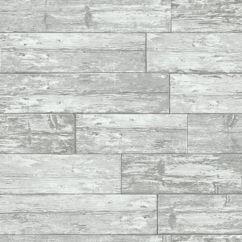 Grå tapet med drivvedsmönster och trästruktur.