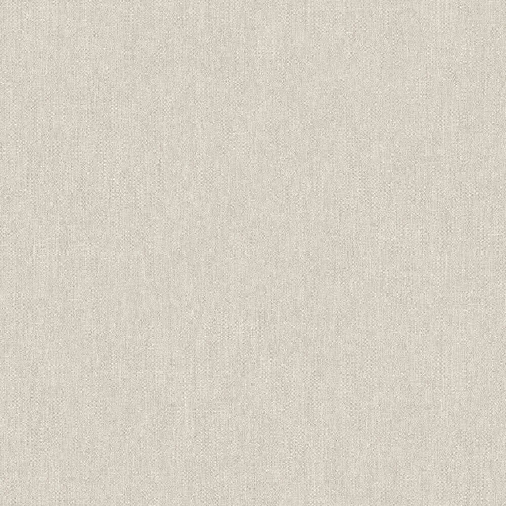 En enfärgad beige tapet med linnestruktur.