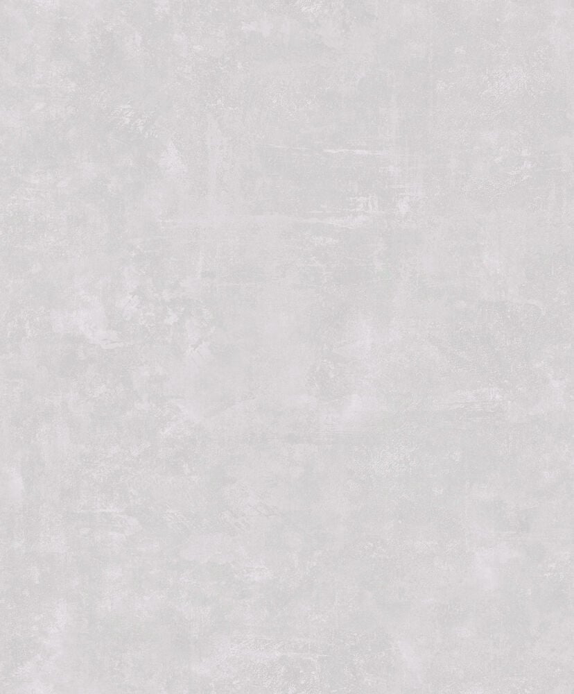 Ljusgrå tapet med kalkmålad textur och matt yta.