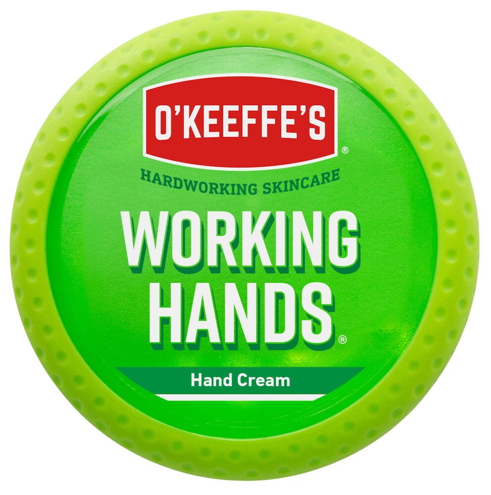 Grønn boks O'Keeffe's håndkrem for tørre hender.