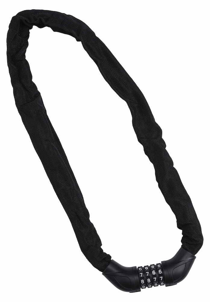 Musta ketjulukko nelinumeroisella numerotaululla polkupyörälle.