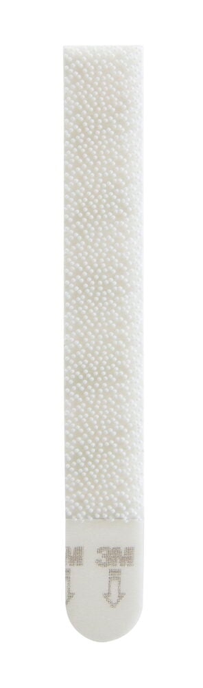 En vit Command Large tavelmonteringsstrip med texturerad yta och grå logotyp.
