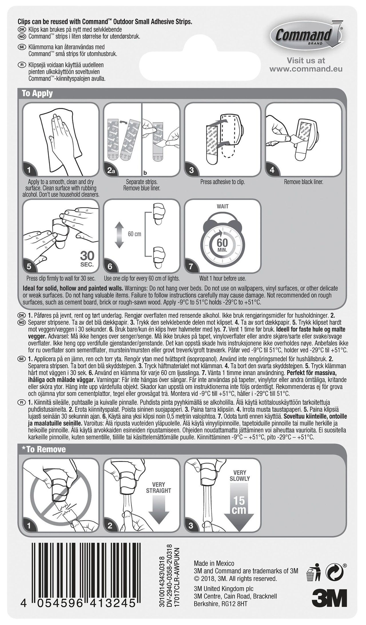 Bruksanvisning för montering av transparenta ljusslingeklipp.