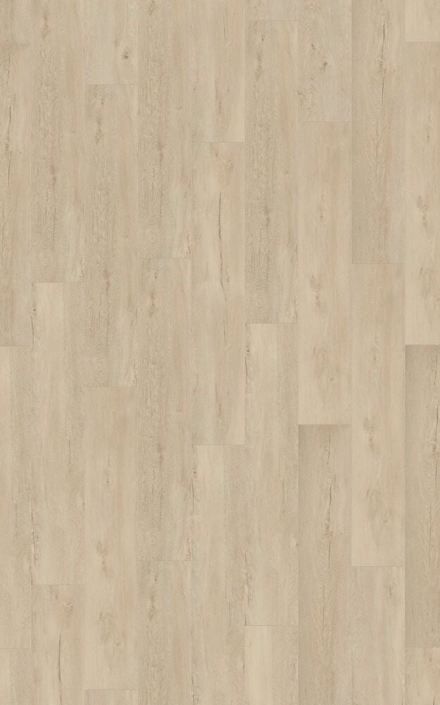 Ljust laminatgolv med breda plankor, trästruktur.