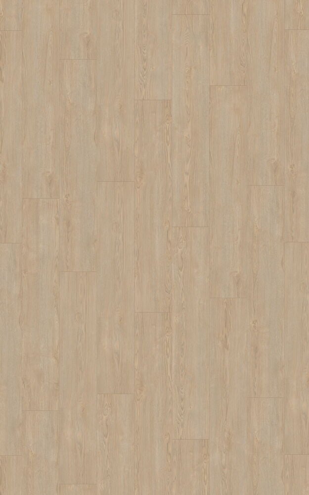 Ljust laminatgolv med extra breda plankor.