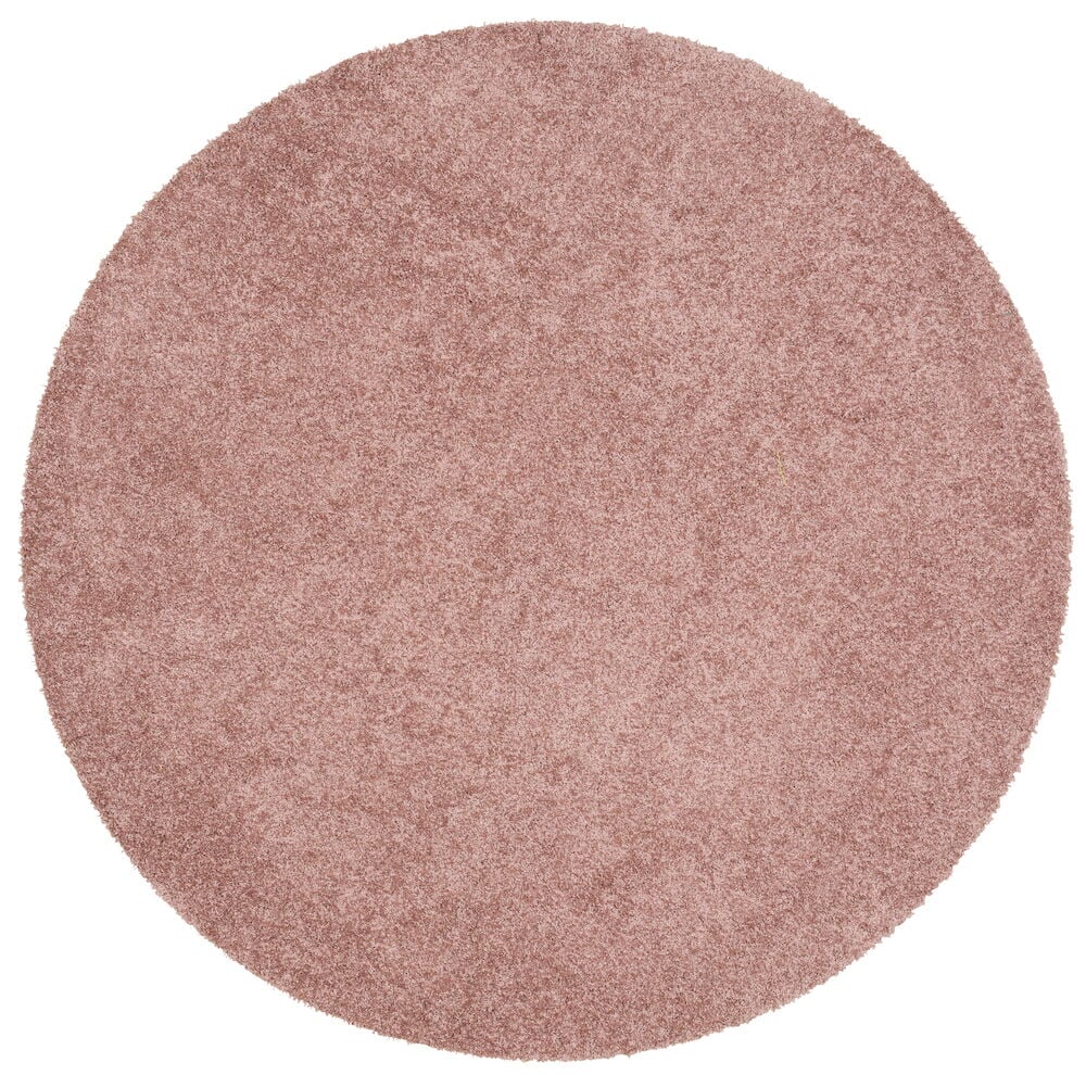 Rund rosa matta av polypropen.