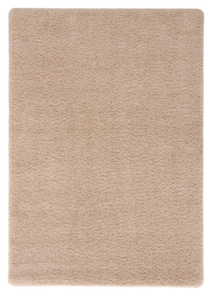 Beige Polypropeeni Matto Tilda 133x190 cm pörröisellä tekstuurilla.