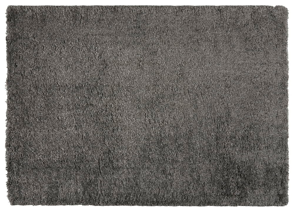 Suorakulmainen harmaa polypropeenimatto nukalla.
