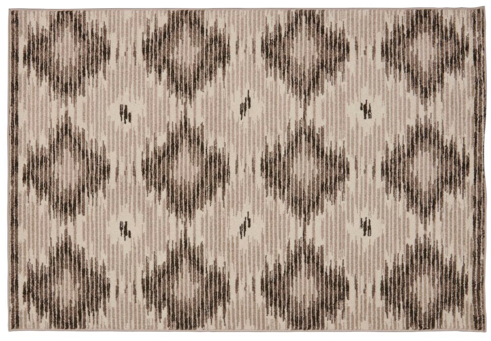 Braune Polypropylenmatte mit geometrischem Muster.