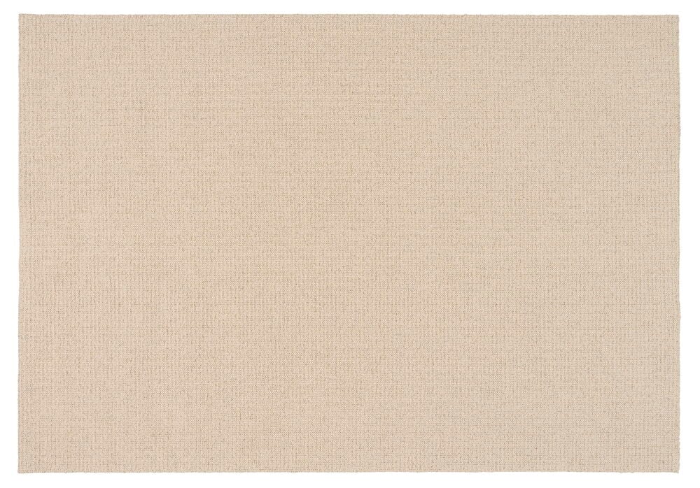 En rektangulär naturfärgad Sarah matta i texturerad polypropen.