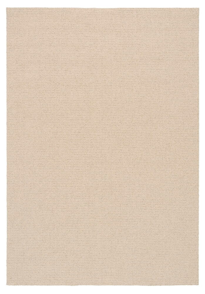 En rektangulär matta Sarah i natur polypropen med vävd textur.
