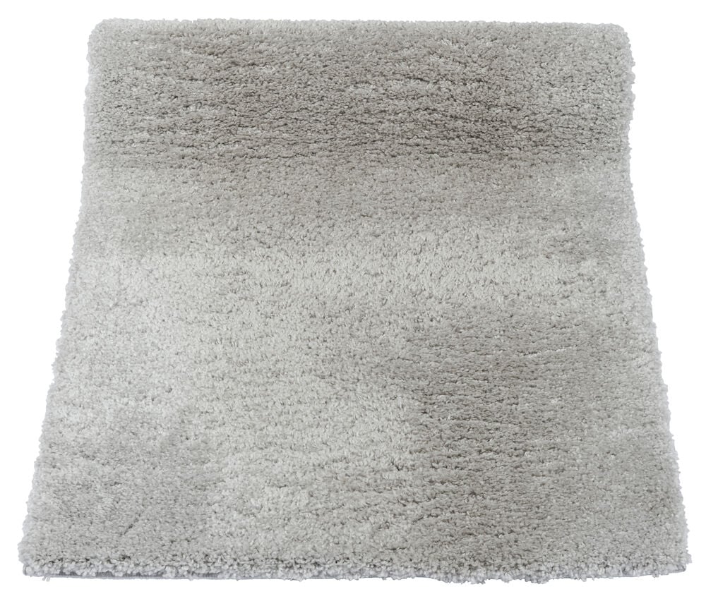 Grauer Läufer im Woll-Look aus Polypropylen.