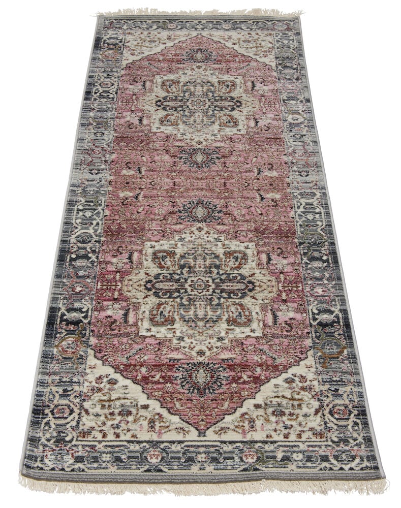 Gångmatta i orientaliskt mönster och multifärg.