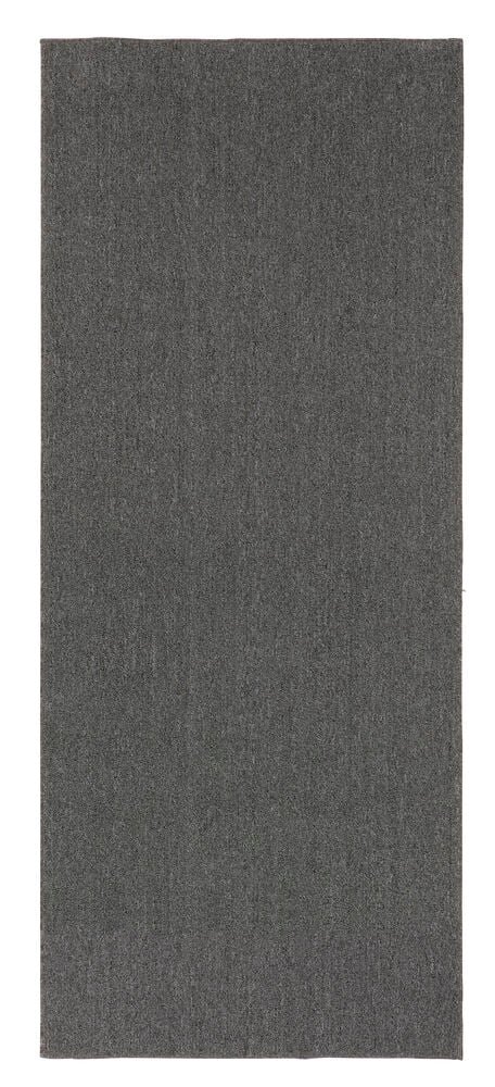 Suorakaiteen muotoinen harmaa polypropeeni käytävämatto Anya 80x240 cm hienovaraisella teksturoidulla pinnalla.