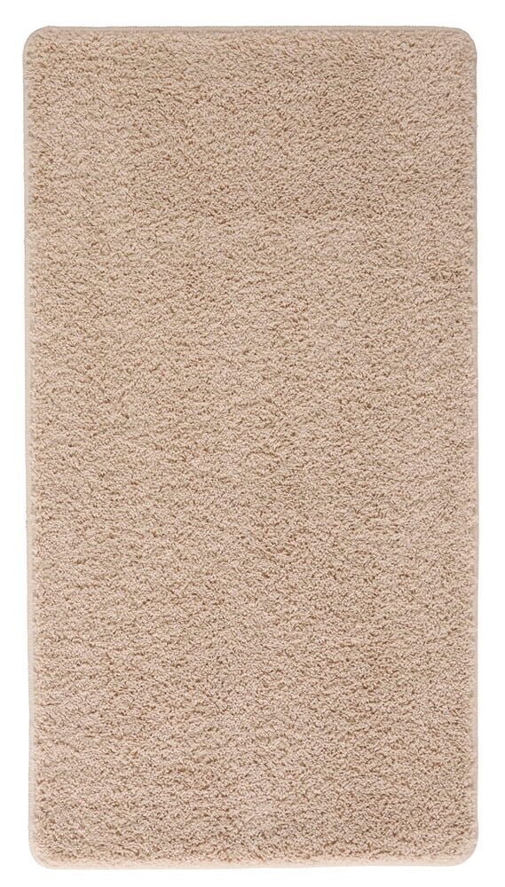 Beige Tilda Läufer aus Polypropylen mit einer weichen, zotteligen Textur.