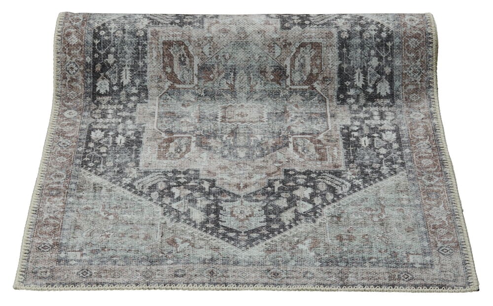 Gångmatta i multifärg med klassiskt mönster.